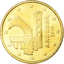 Andorra, 50 Cents, 2014, AU(55-58), Brass, KM:New
