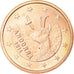 Andorra, 5 Euro Cent, 2014, AU(55-58), Copper Plated Steel, KM:New