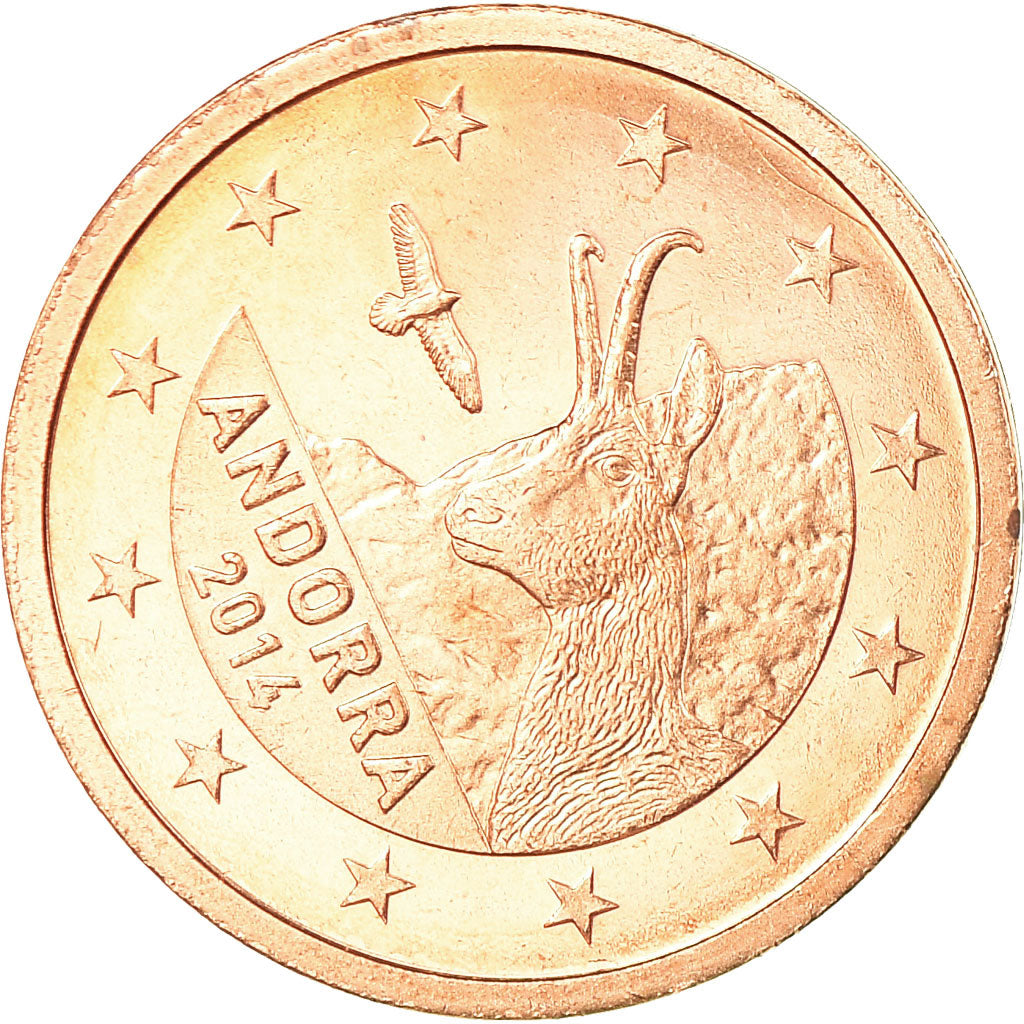 Andorra, 2 Euro Cent, 2014, EF(40-45), Copper Plated Steel, KM:New
