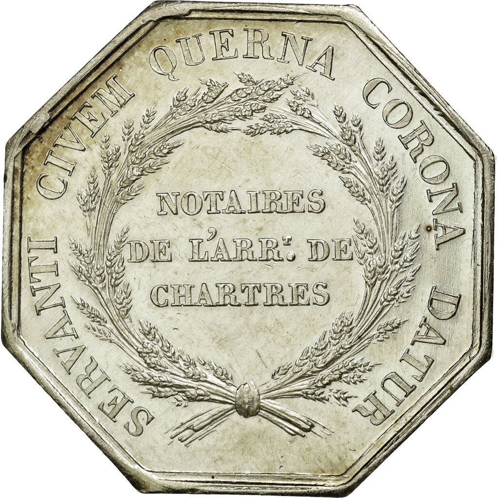 France, Token, Notary, 1836, MS(63), Silver, Lerouge:77