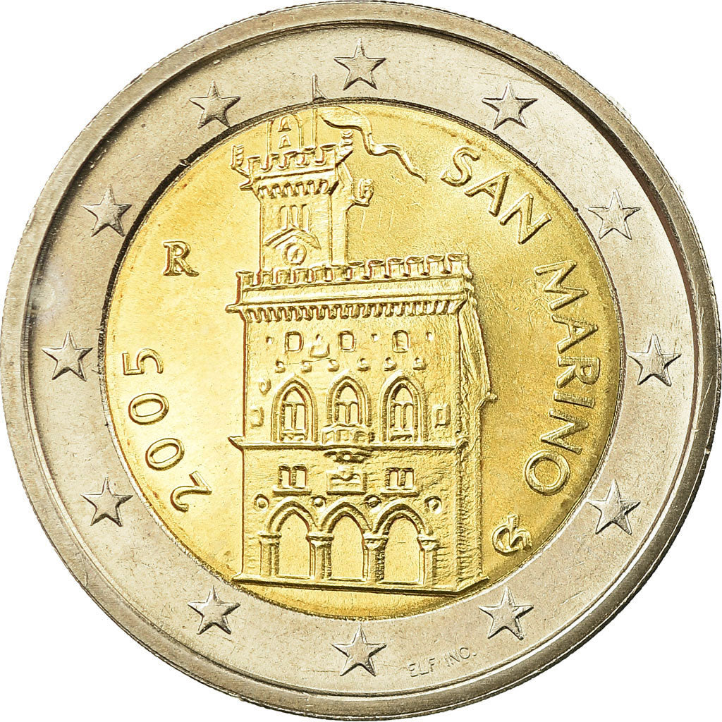 San Marino, 2 Euro, 2005, AU(55-58), Bi-Metallic, KM:447