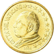 VATICAN CITY, 50 Euro Cent, 2004, MS(63), Brass, KM:346