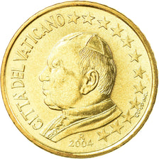CIDADE DO VATICANO, 50 Euro Cent, 2004, MS(63), Latão, KM:346