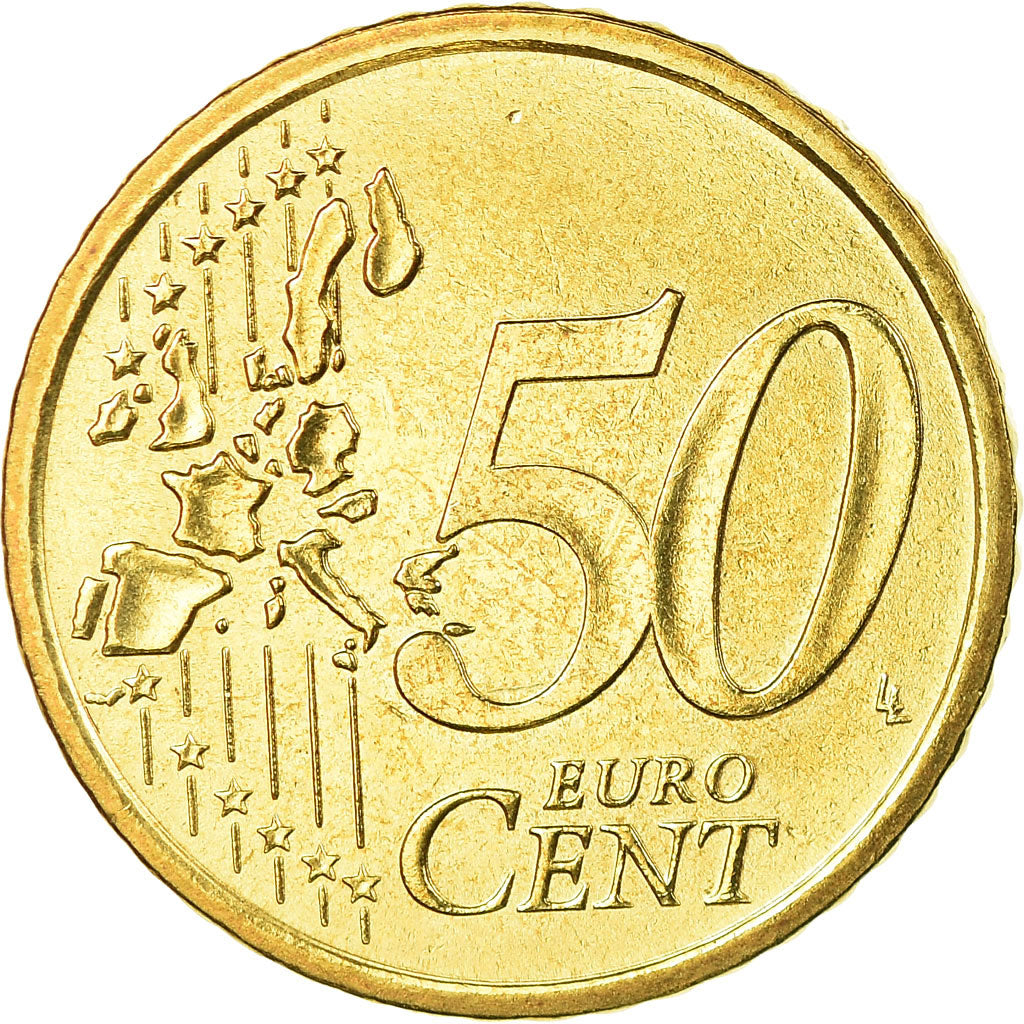 VATICAN CITY, 50 Euro Cent, 2004, MS(63), Brass, KM:346