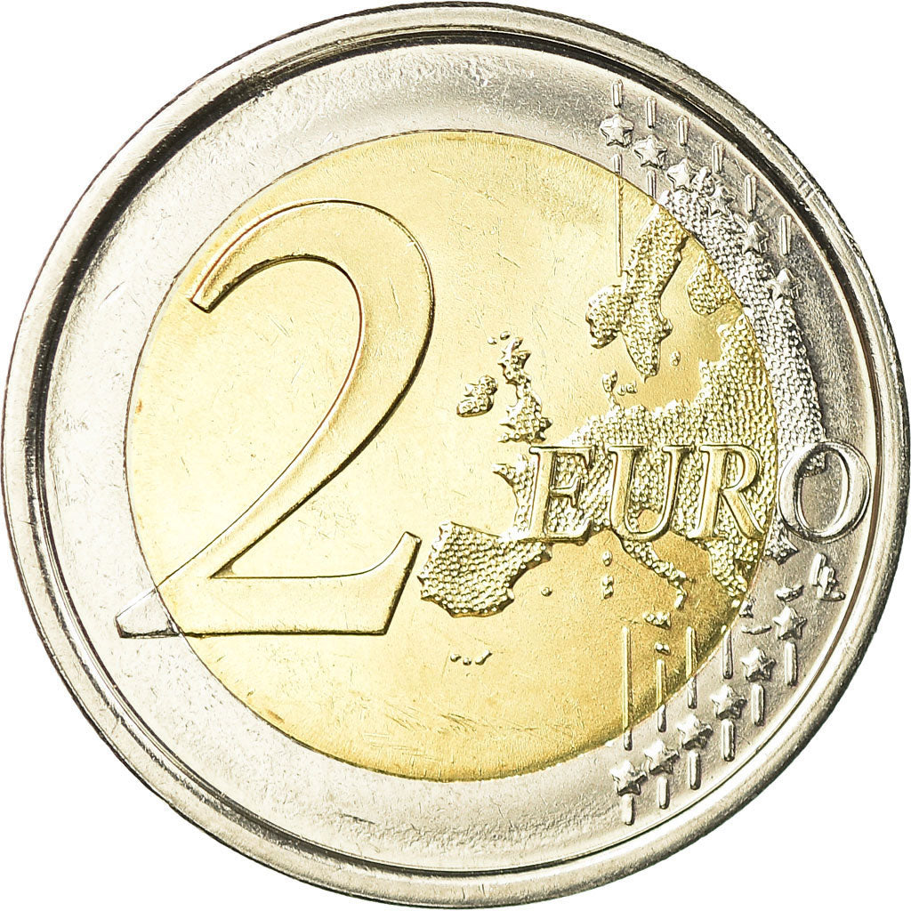 Hiszpania, 2 Euro, 10 years euro, 2012, Madrid, MS(60-62), Bimetaliczny, KM:1252