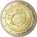 Germany, 2 Euro, 10 ans de l'Euro, 2012, EF(40-45), Bi-Metallic, KM:306