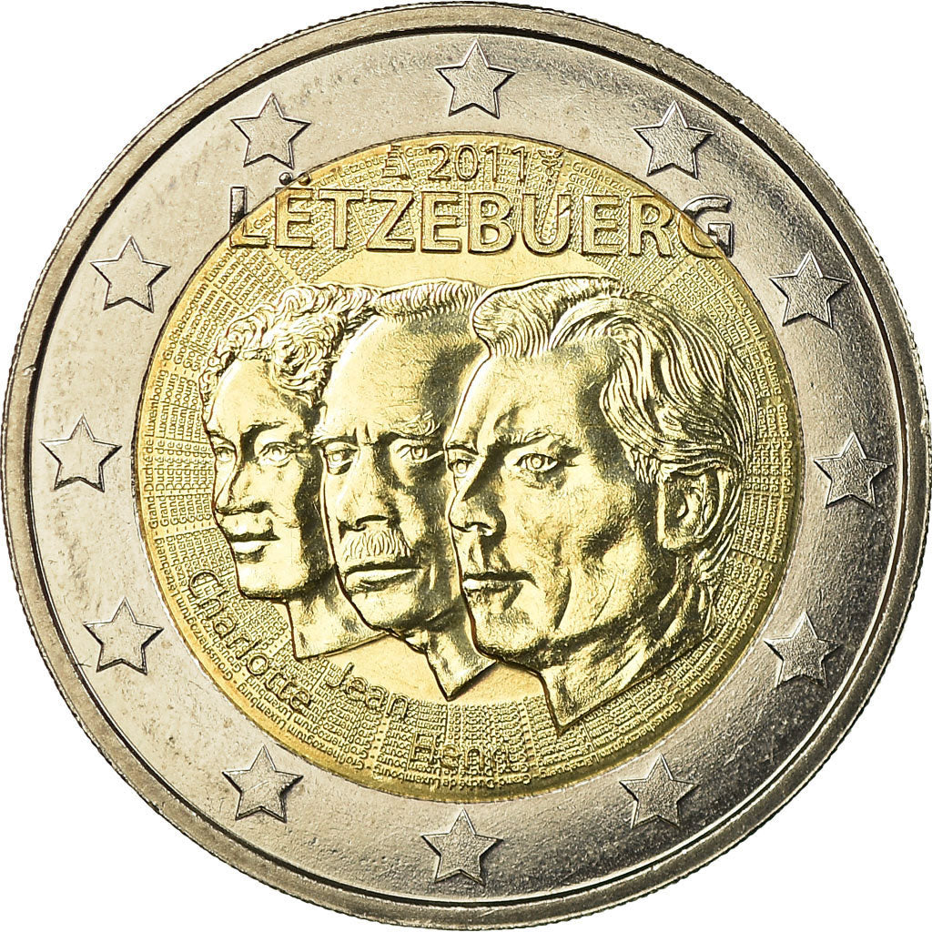 Luxemburg, 2 Euro, 2011, SS+, Bi-Metallic, KM:116