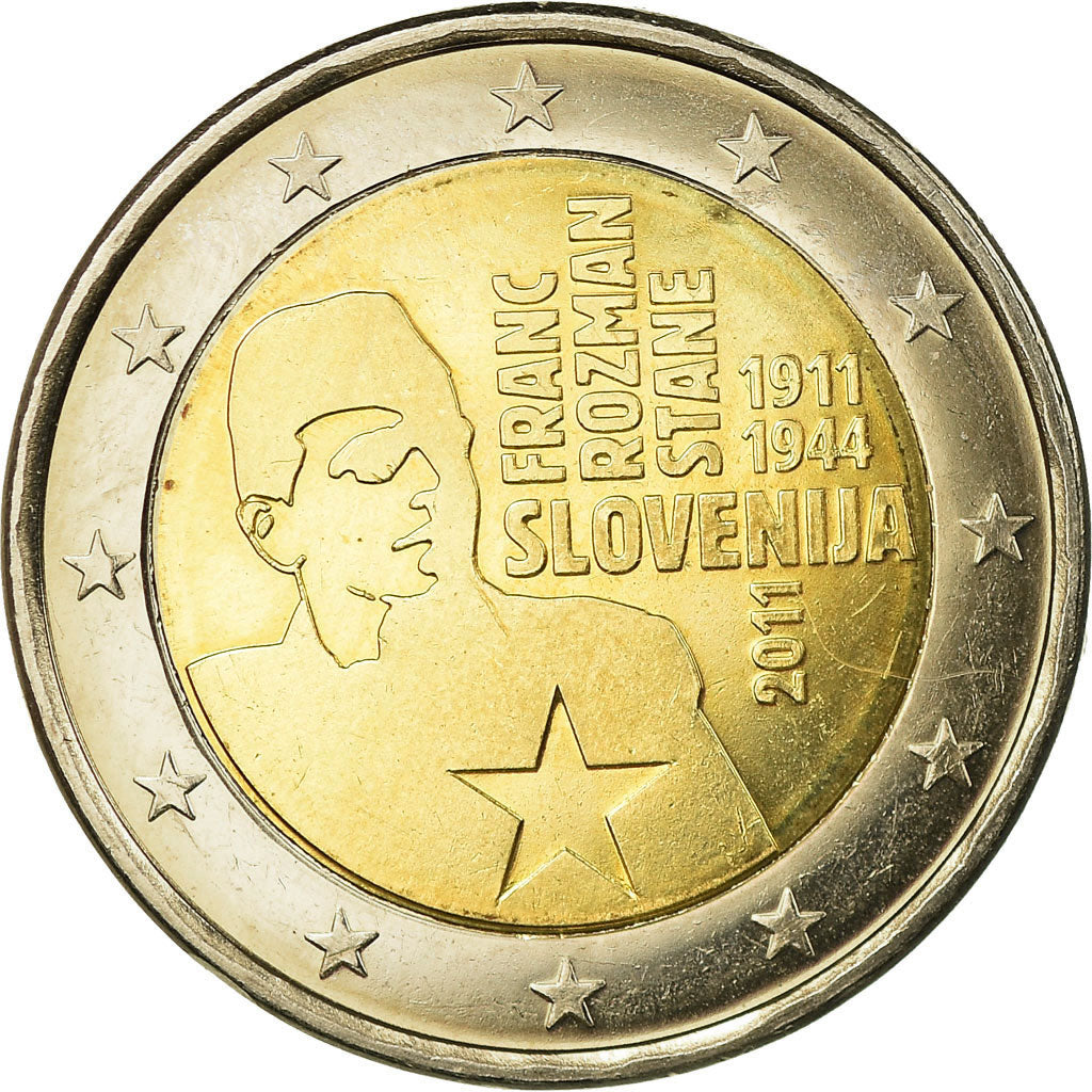Monnaie, Slovénie, Franc Razman, 100th Anniversary of Birth, 2 Euro, 2011, SUP