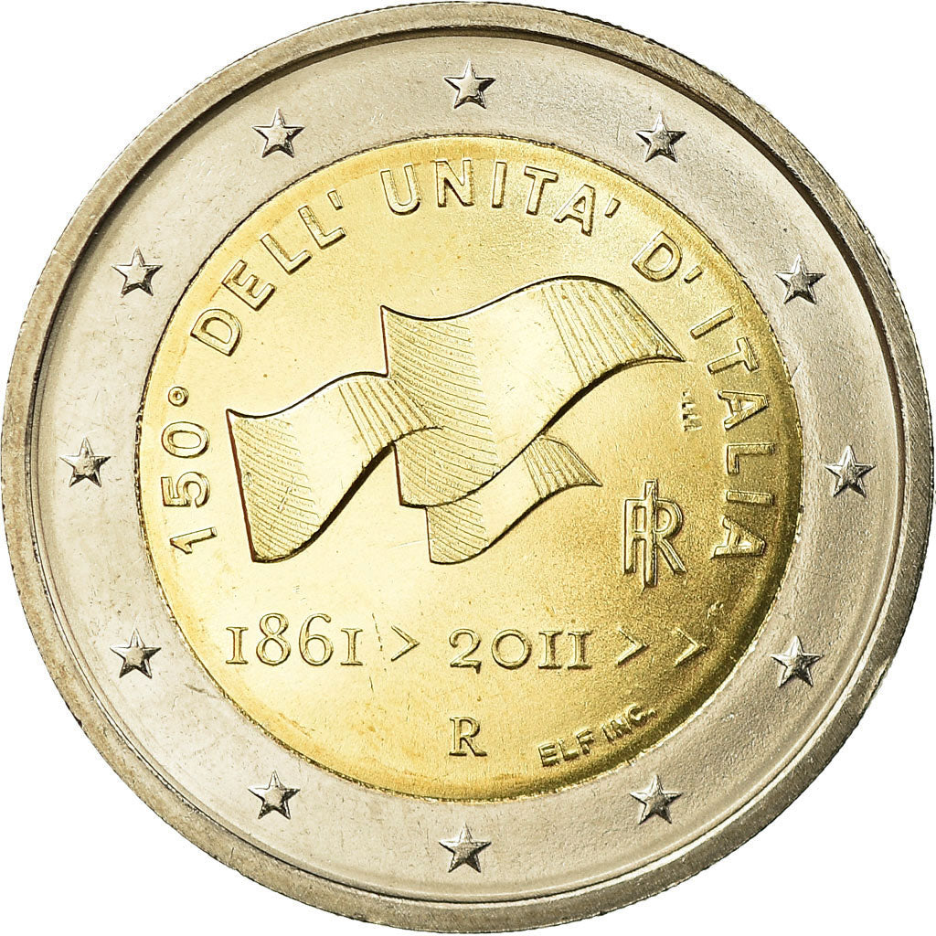 Italië, 2 Euro, italian unification 150 th anniversary, 2011, PR, Bi-Metallic