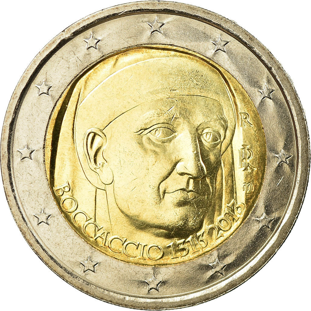 Italien, 2 Euro, 700ème anniversaire de la naissance de Giovanni Boccaccio