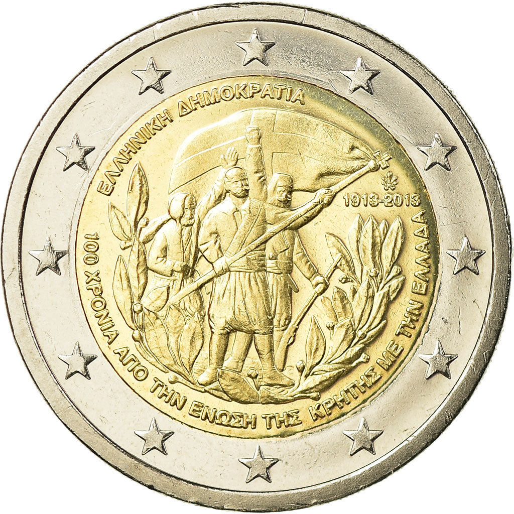 Greece, 2 Euro, Crète - Grèce, 2013, AU(55-58), Bi-Metallic
