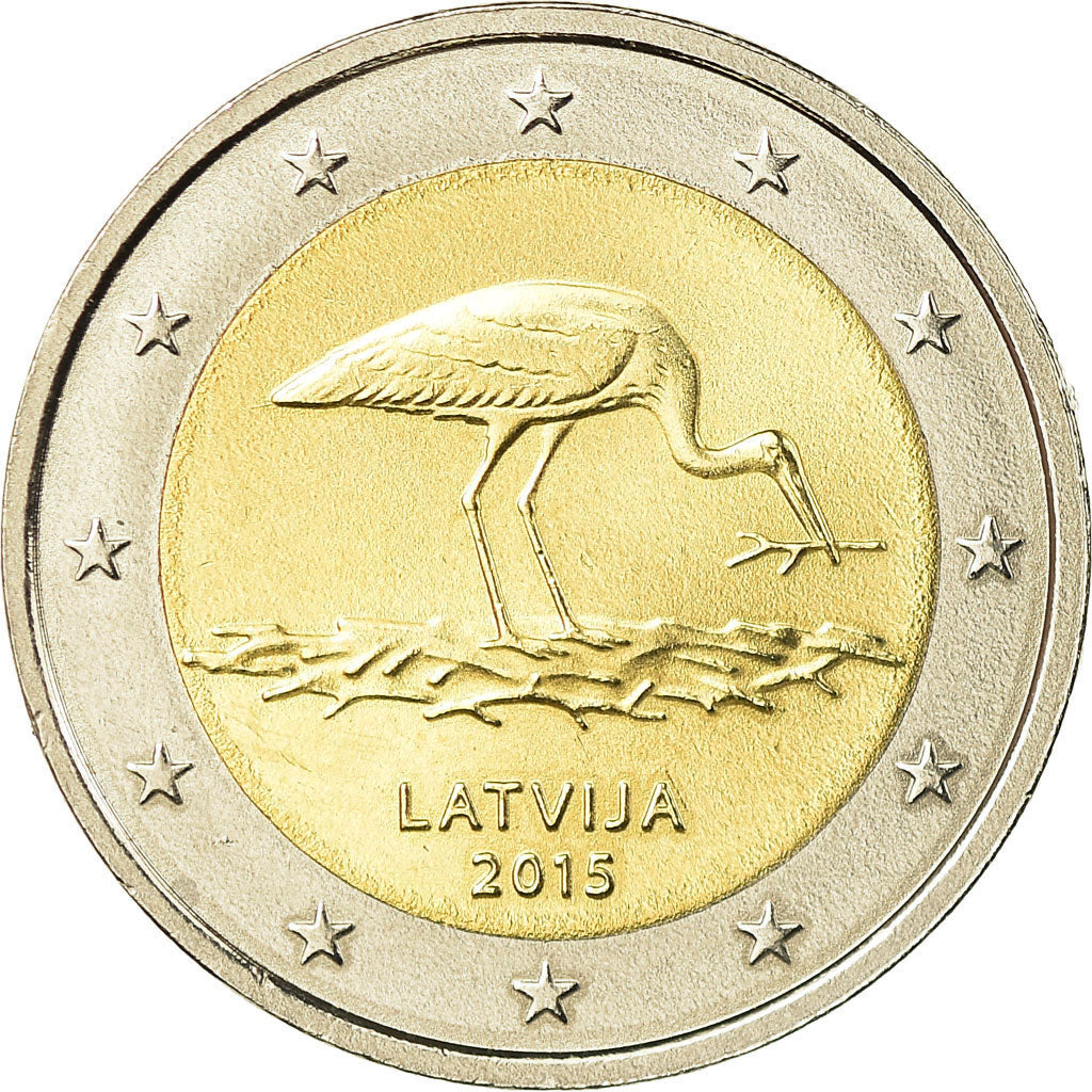 Latvia, 2 Euro, 2015, AU(55-58), Bi-Metallic, KM:New