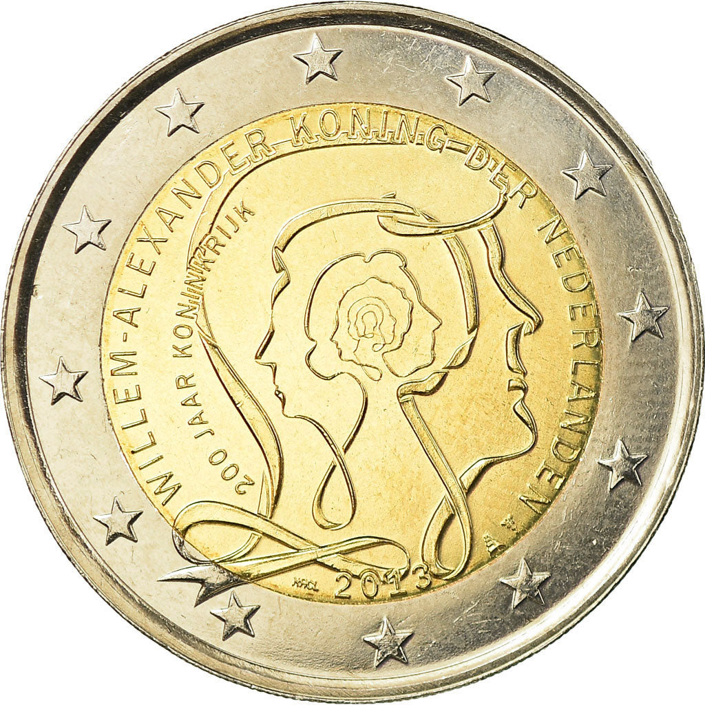 Netherlands, 2 Euro, 2013, AU(55-58), Bi-Metallic, KM:272