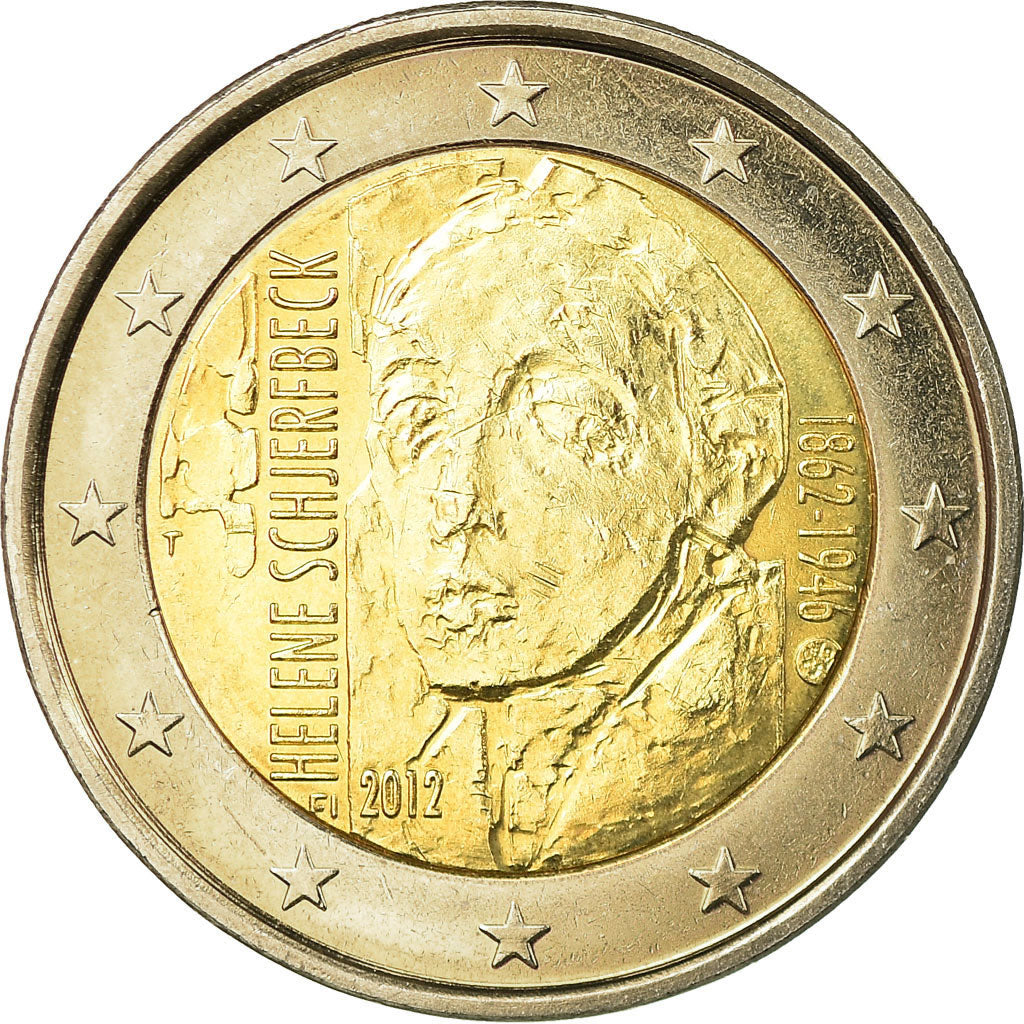 Finlandia, 2 Euro, Helene Schjerfbeck, 2012, Vantaa, EF(40-45), Bimetaliczny