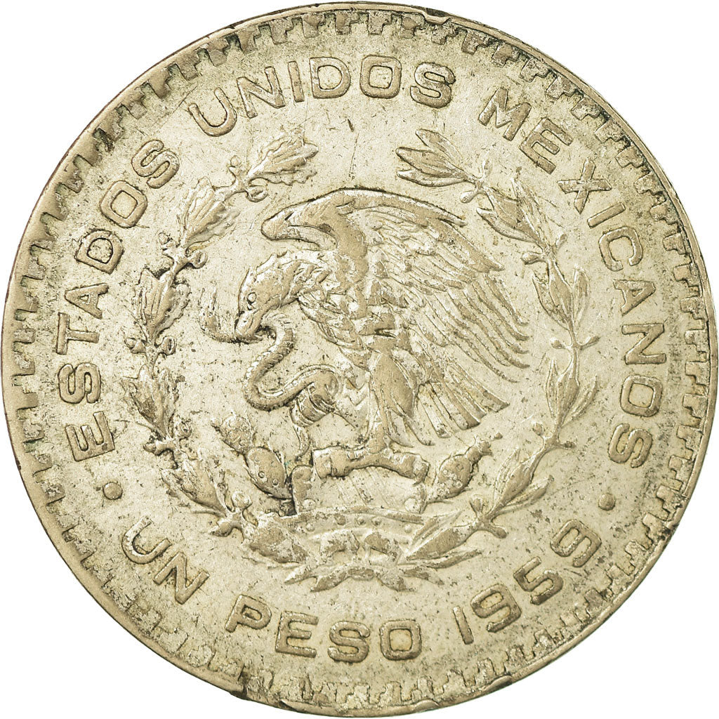 Coin, Mexico, Peso, 1959, Mexico City, VF(30-35), Silver, KM:459