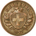 Coin, Switzerland, 2 Rappen, 1941, Bern, AU(55-58), Bronze, KM:4.2a