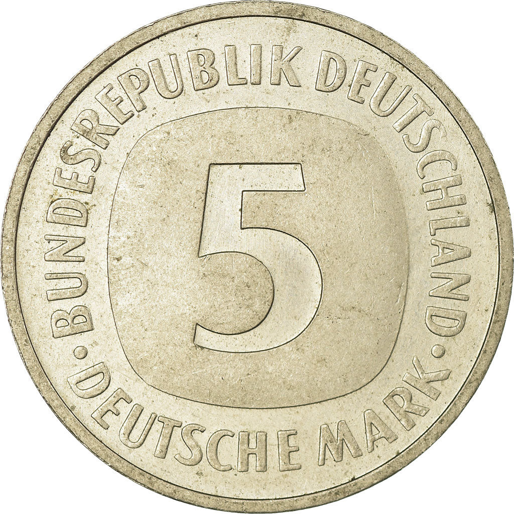 Coin, GERMANY - FEDERAL REPUBLIC, 5 Mark, 1991, Stuttgart, EF(40-45)