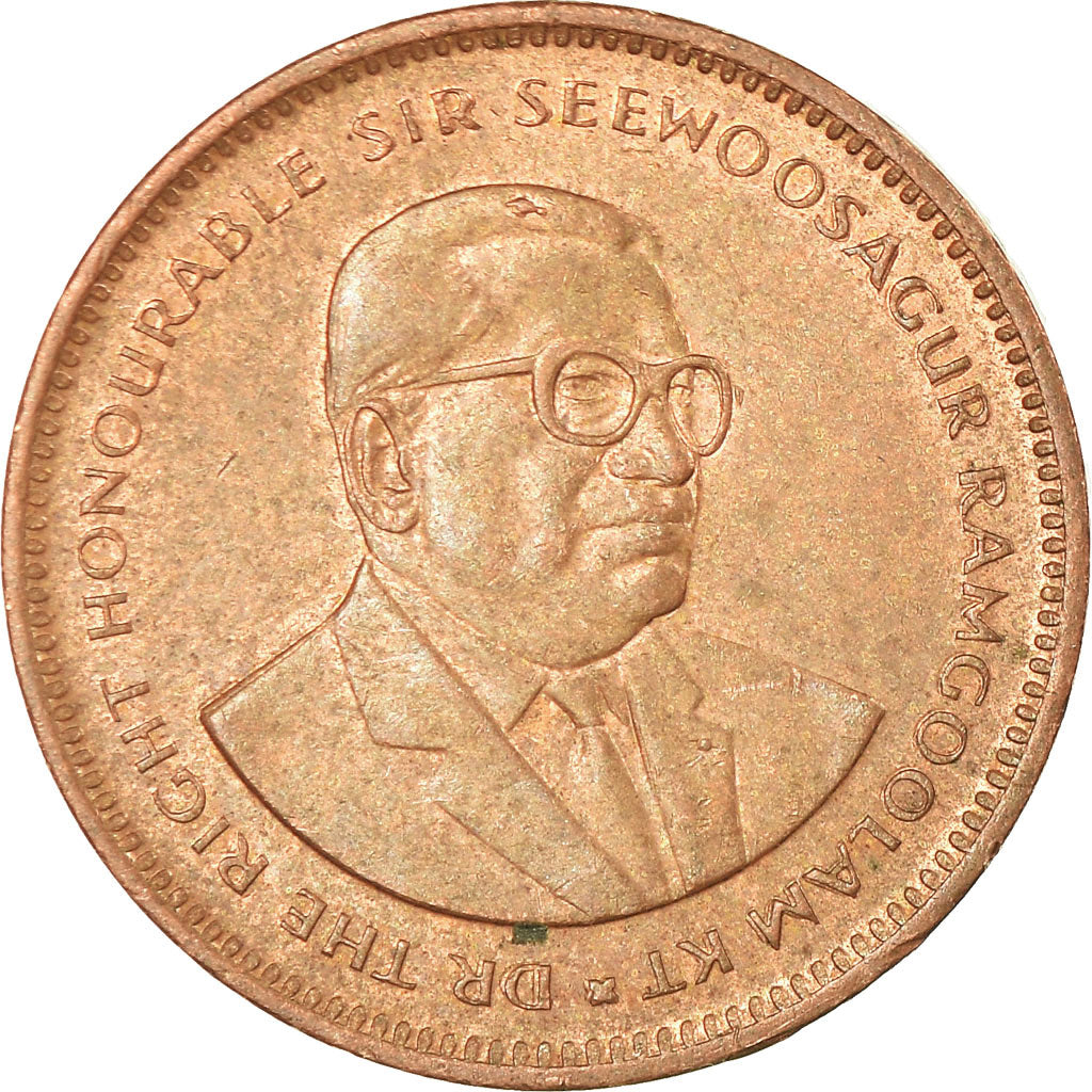 Moeda, Maurícia, 5 Cents, 2005, EF(40-45), Aço Cromado a Cobre, KM:52