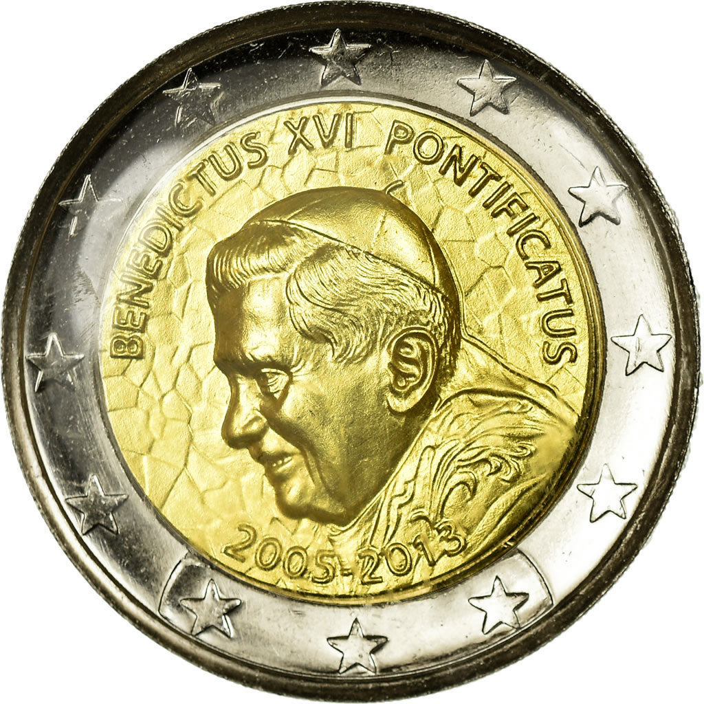 Vatican, 2 Euro, Benoit XVI, Undated (2013), Fantasy coinage, AU(55-58)