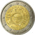 France, 2 Euro, 10 ans de l'Euro, 2012, AU(55-58), Bi-Metallic, KM:1846
