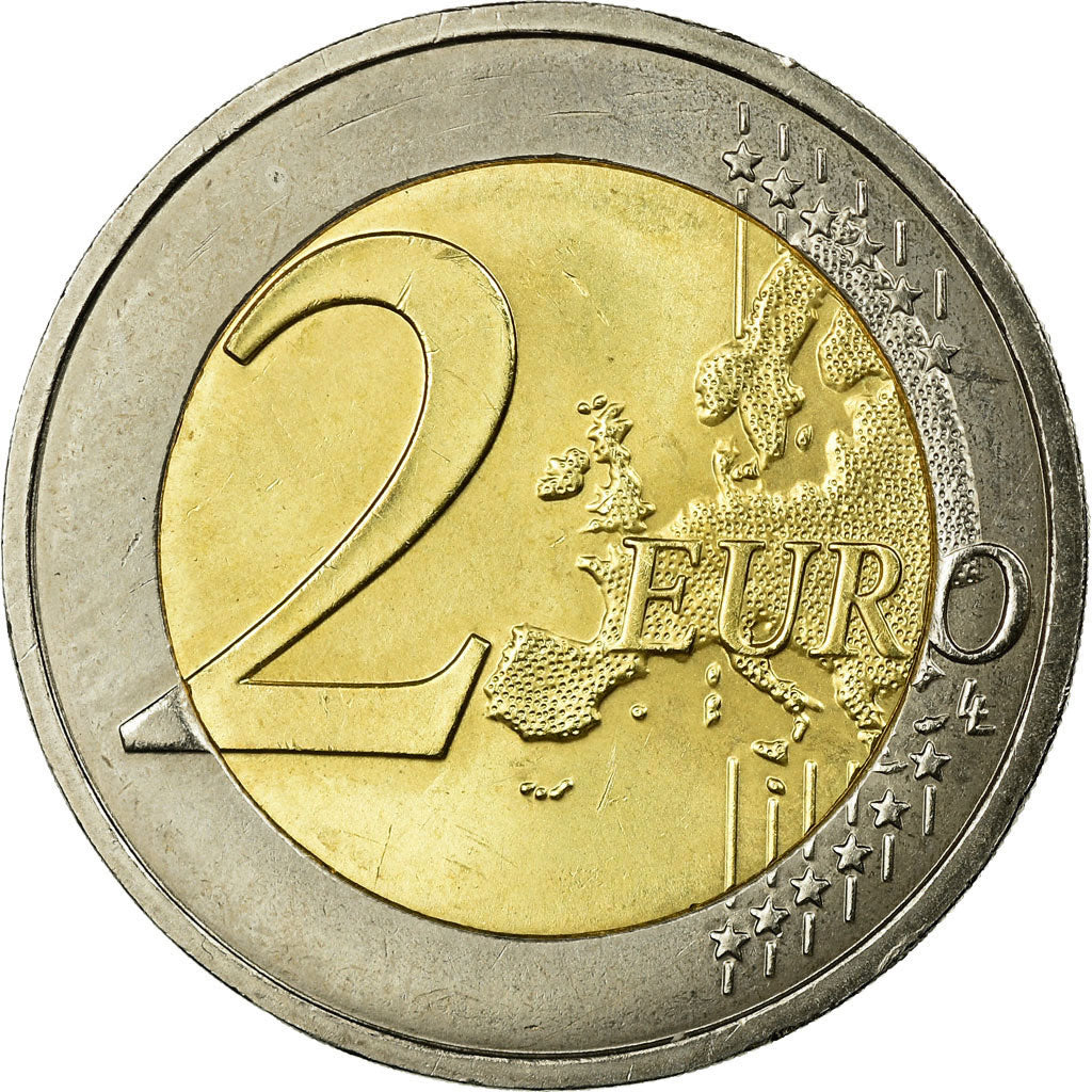 Francja, 2 Euro, 10 ans de l'Euro, 2012, Paris, AU(55-58), Bimetaliczny, KM:1846
