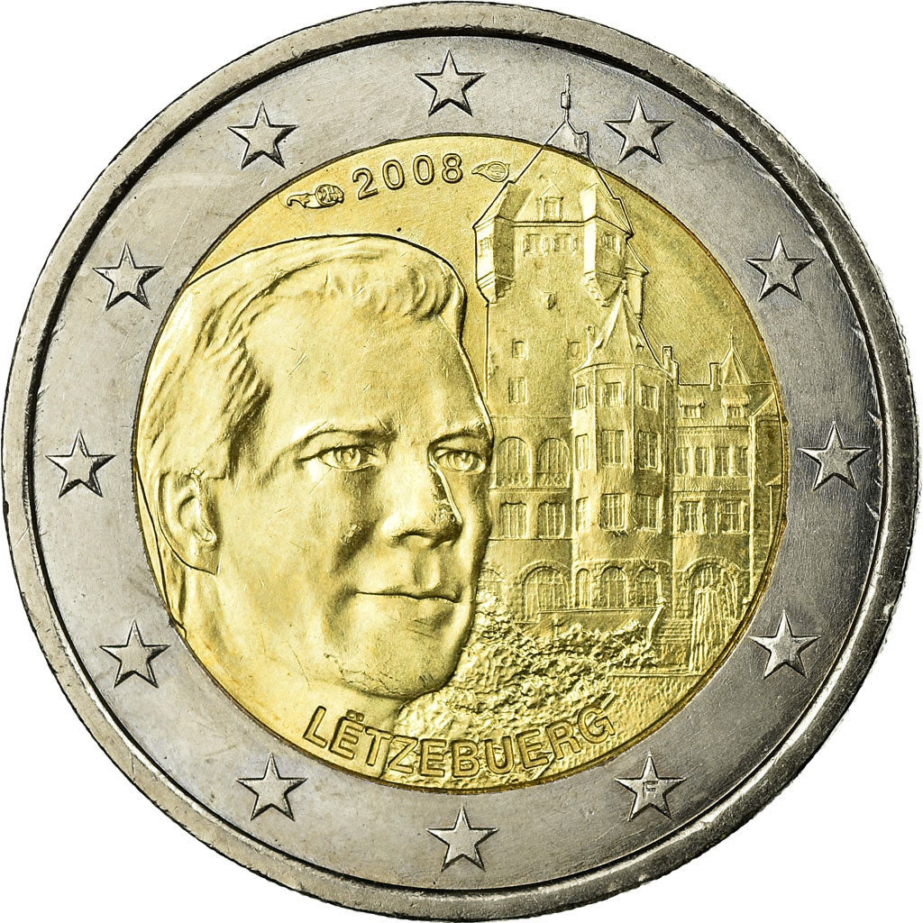 Luxembourg, 2 Euro, Grand-Duc Henri, 2008, AU(55-58), Bi-Metallic, KM:96