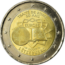 Luxembourg, 2 Euro, Traité de Rome 50 ans, 2007, MS(63), Bi-Metallic, KM:94