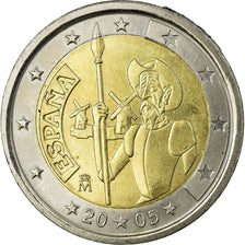 Spain, 2 Euro, Don Quichotte, 2005, EF(40-45), Bi-Metallic, KM:1063