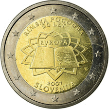 Slovenia, 2 Euro, Traité de Rome 50 ans, 2007, MS(63), Bi-Metallic, KM:106
