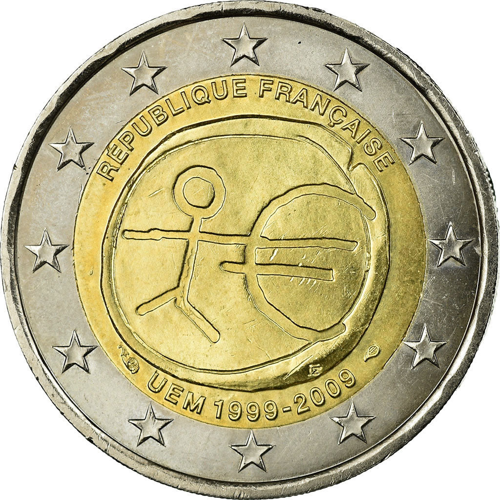 Frankreich, 2 Euro, EMU, 2009, VZ, Bi-Metallic, KM:1590