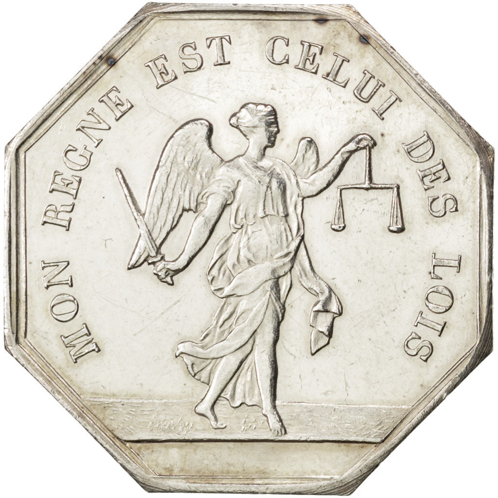 France, Notary, Token, MS(63), Silver, Lerouge #82, 12.55