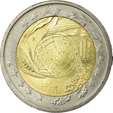 Italy, 2 Euro, World Food Programme, 2004, AU(55-58), Bi-Metallic, KM:237