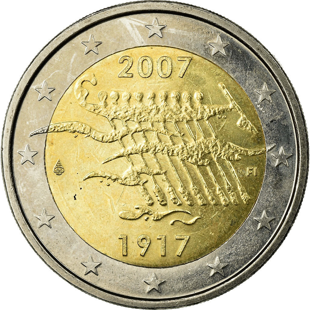 Finland, 2 Euro, 90ème anniversaire de l'Indépendance, 2007, AU(55-58)
