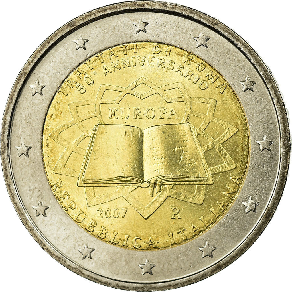 Italie, 2 Euro, Traité de Rome 50 ans, 2007, SPL, Bi-Metallic, KM:311