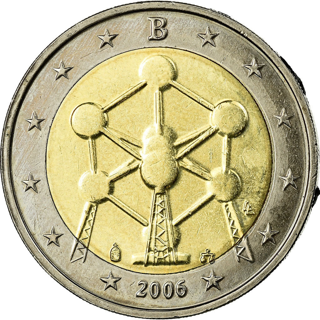 Bélgica, 2 Euro, Atomium, 2006, MBC, Bimetálico, KM:241