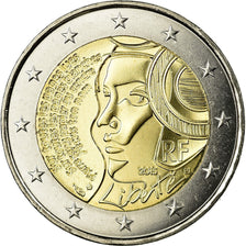France, 2 Euro, Liberté, 2015, MS(63), Bi-Metallic