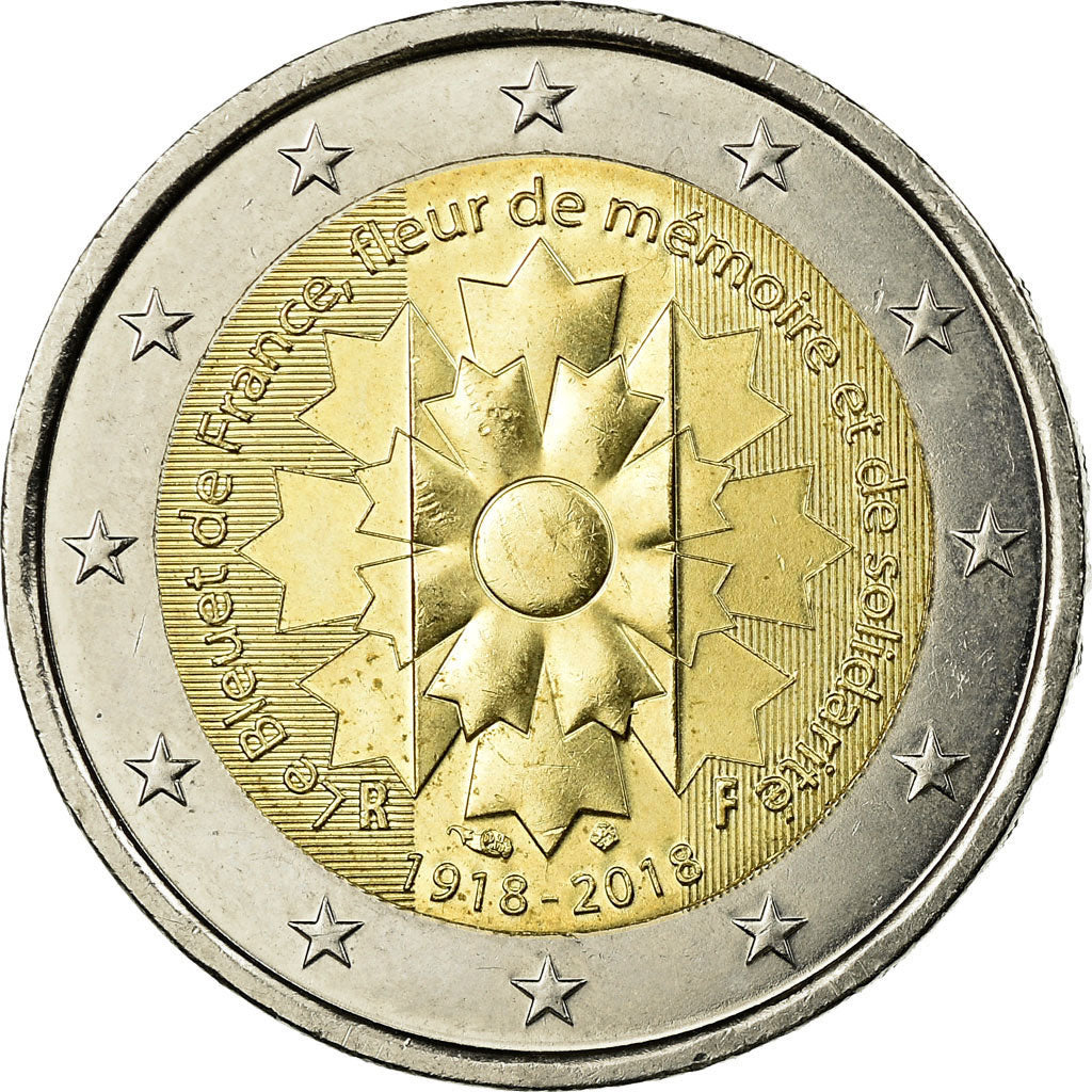 Francia, 2 Euro, Le Bleuet de France, 2018, EBC, Bimetálico