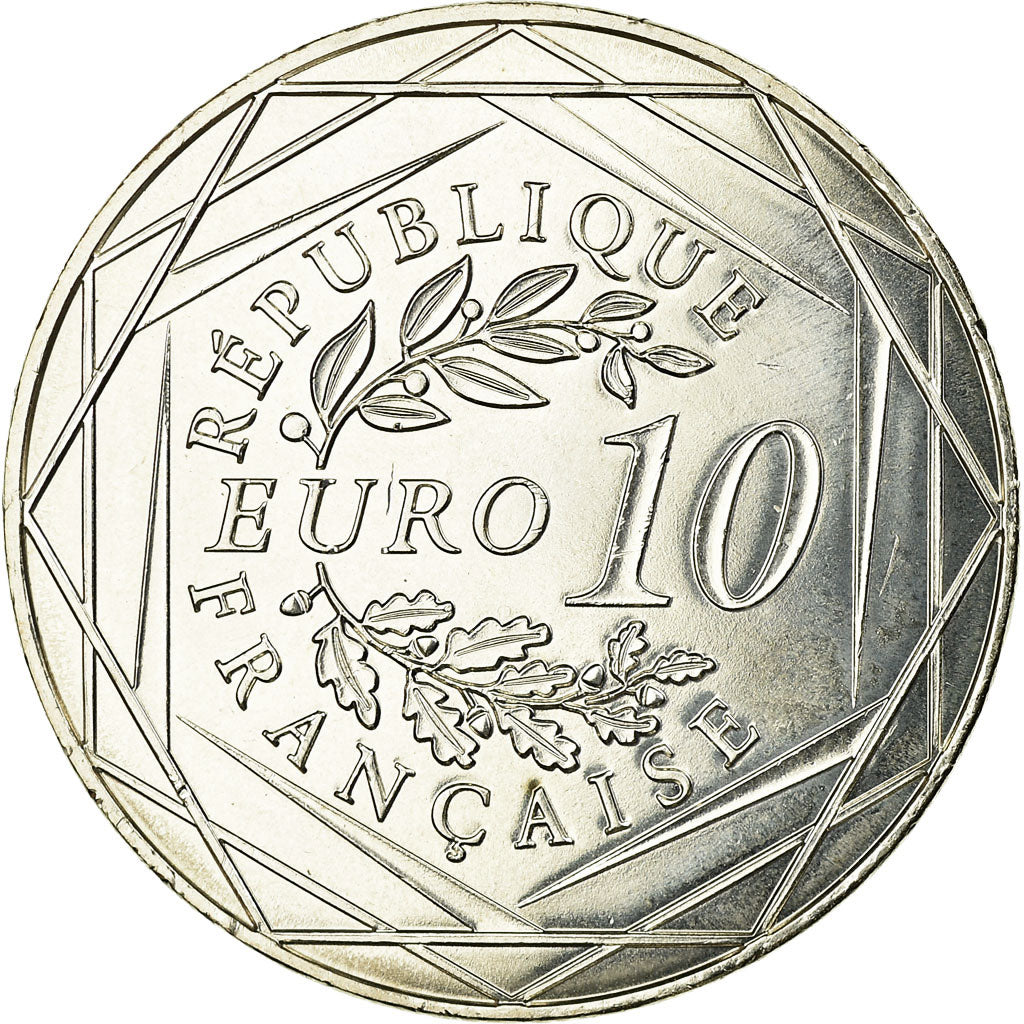 France, 10 Euro, Auguste Rodin, 2017, MS(65-70), Silver