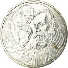 France, 10 Euro, Auguste Rodin, 2017, AU(55-58), Silver