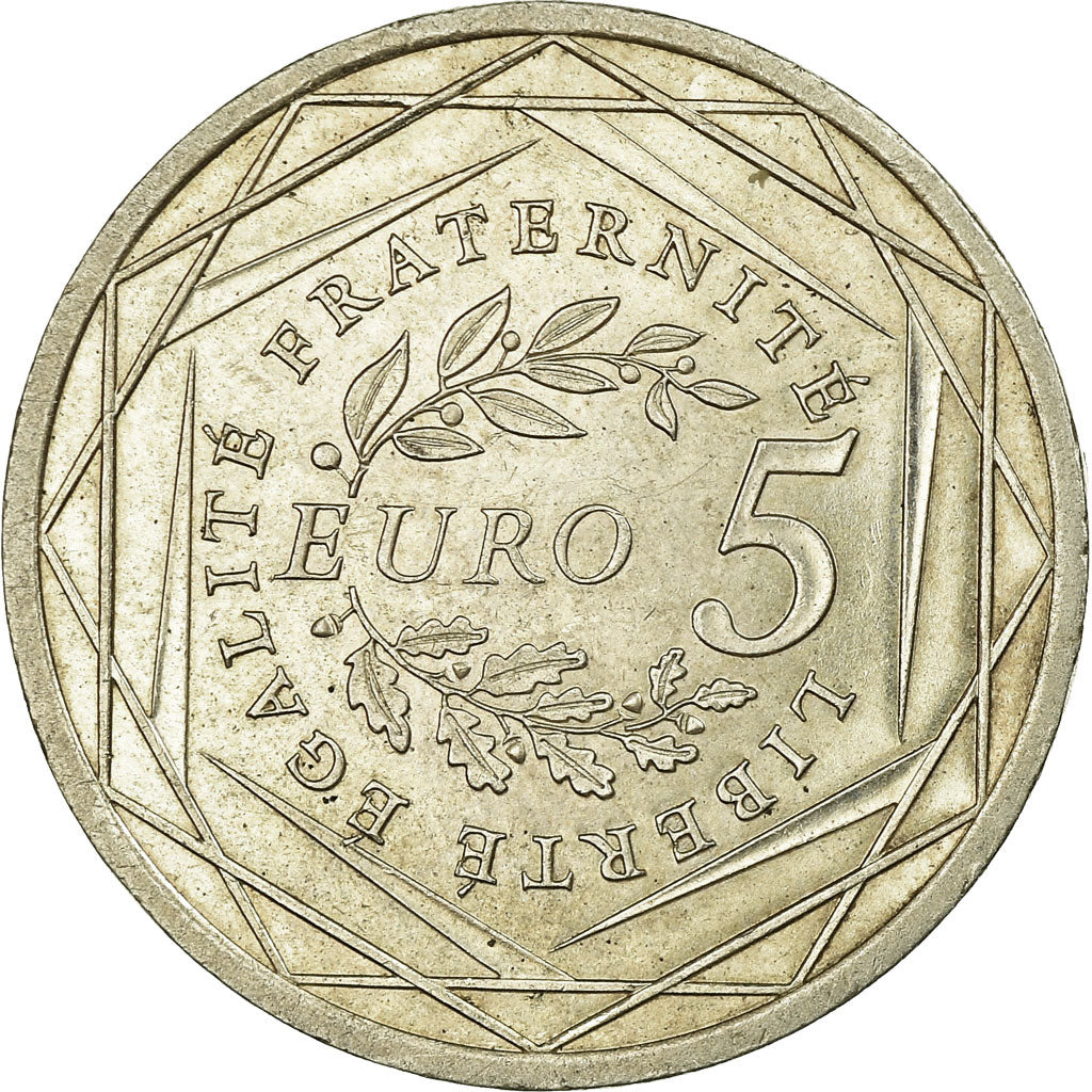France, 5 Euro, 2008, EF(40-45), Silver, Gadoury:EU287, KM:1534