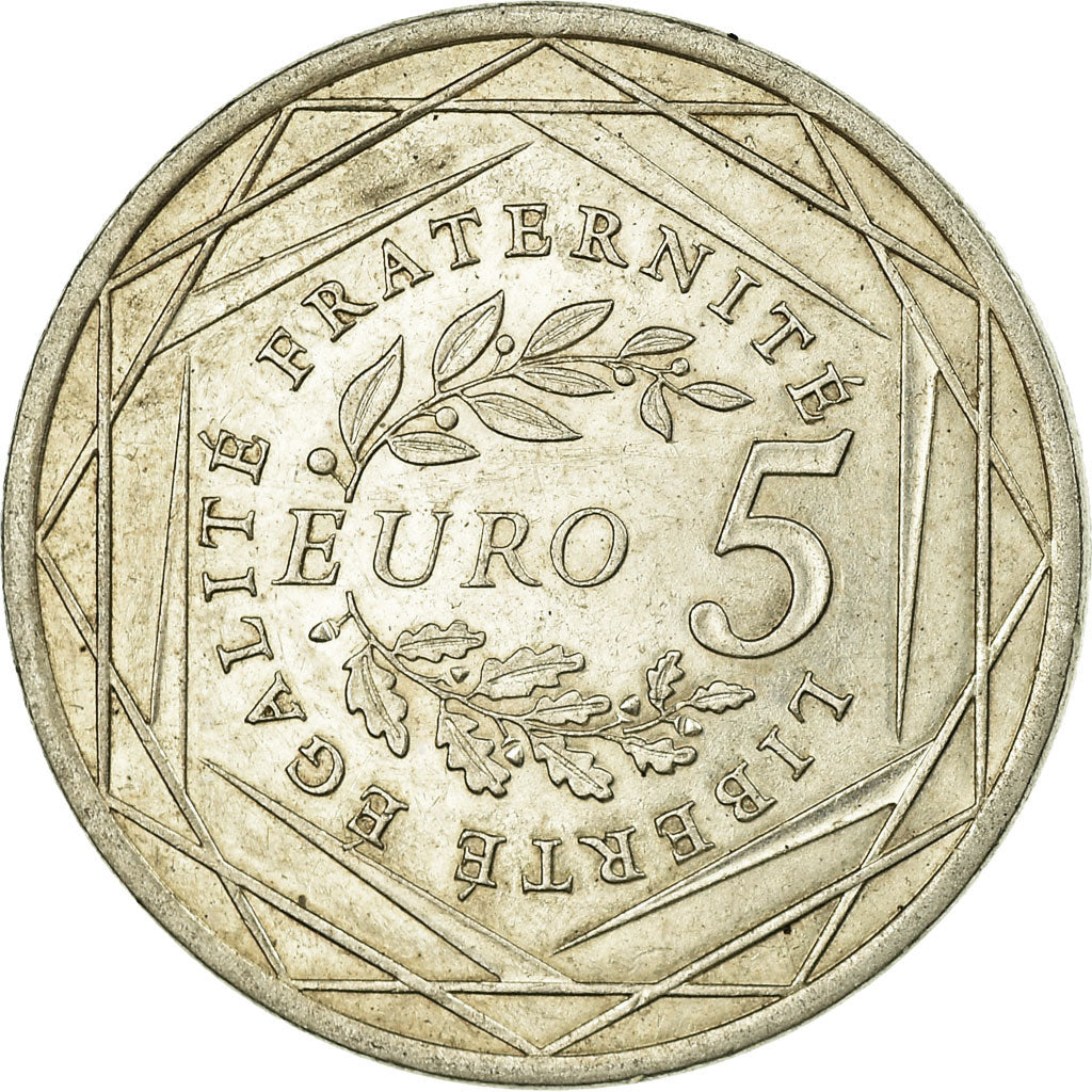 France, 5 Euro, 2008, EF(40-45), Silver, Gadoury:EU287, KM:1534