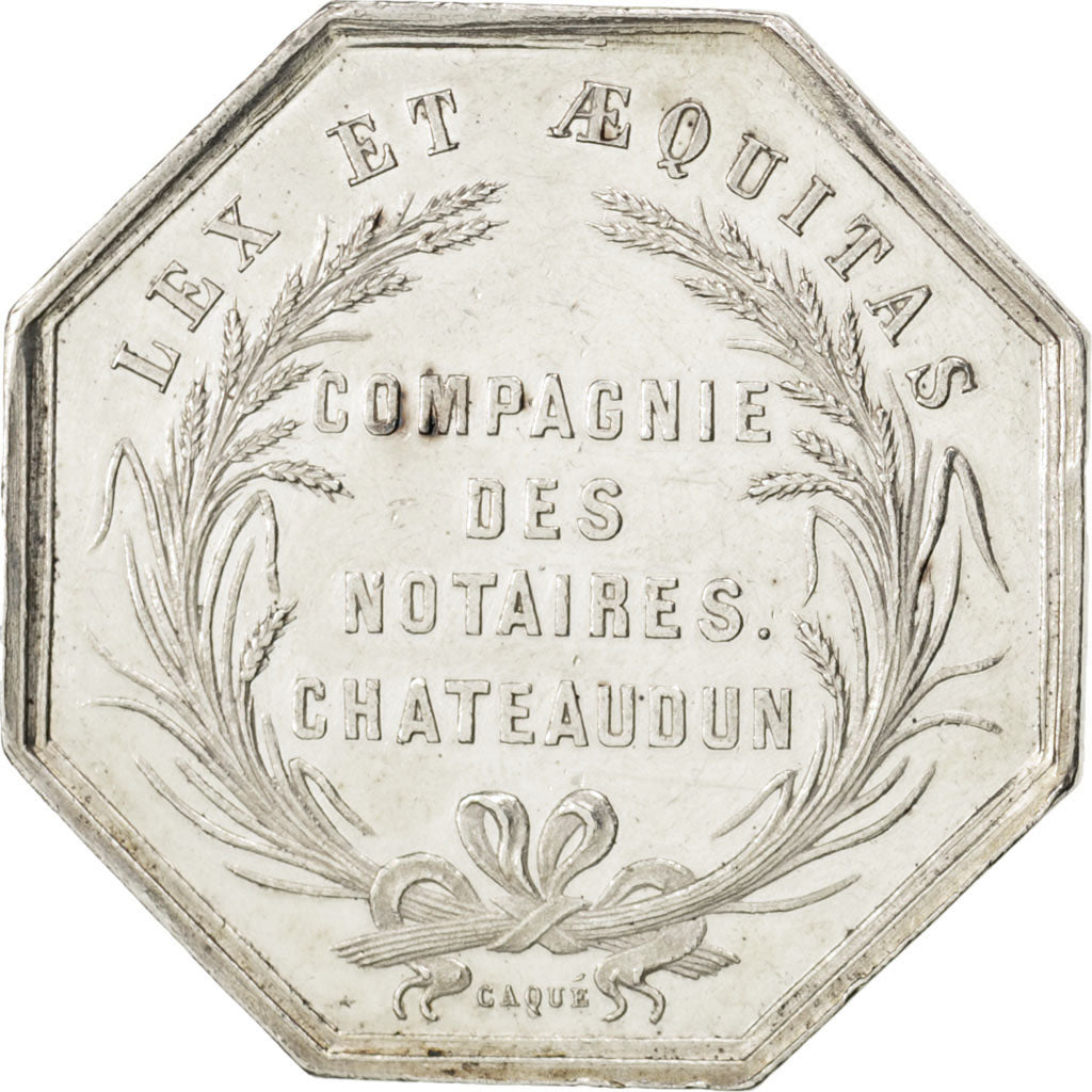 France, Token, Notaires de l'Arrondissement de Châteaudun, AU(55-58), Silver