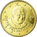 VATICAN CITY, 50 Euro Cent, 2012, MS(65-70), Brass, KM:387
