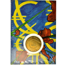 França, 1/4 Euro, 1/4 euro des Enfants, 2002, BU, MS(65-70), Alumínio-Bronze
