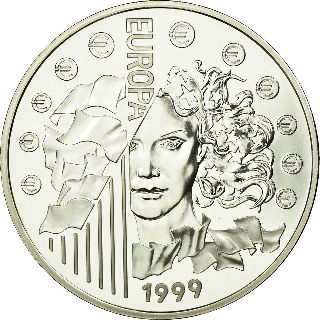 Coin, France, Europa, 6.55957 Francs, 1999, Paris, BE, MS(65-70), Silver