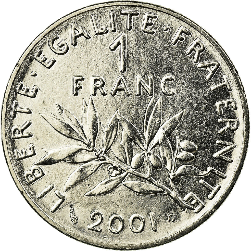 Moneta, Francia, Semeuse, Franc, 2001, Paris, BU, SPL, Nichel, KM:925.1