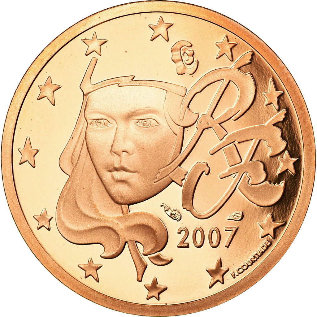 France, 5 Euro Cent, 2007, BE, MS(65-70), Copper Plated Steel, KM:1284
