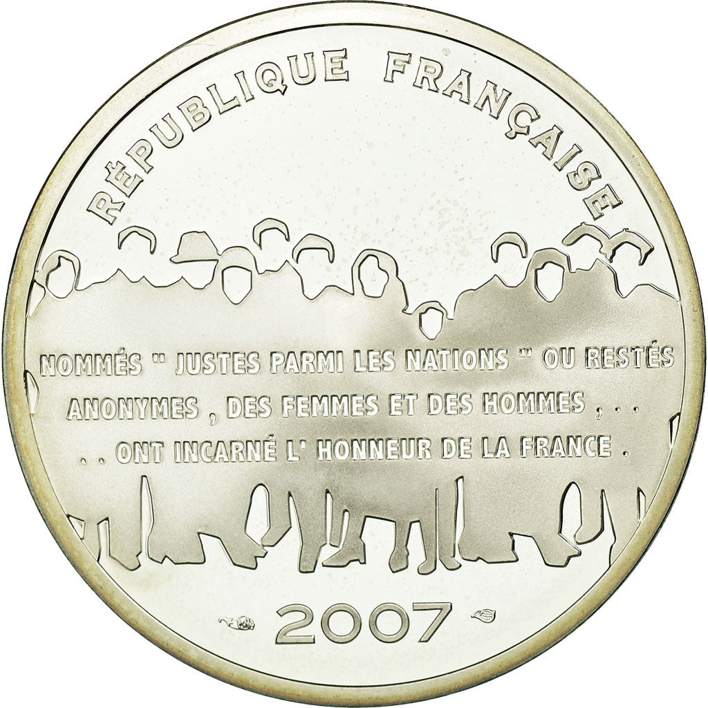 France, 15 Euro, Le Panthéon, 2007, BE, MS(65-70), Silver, KM:A1450