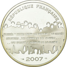 France, 15 Euro, Le Panthéon, 2007, BE, MS(65-70), Silver, KM:A1450