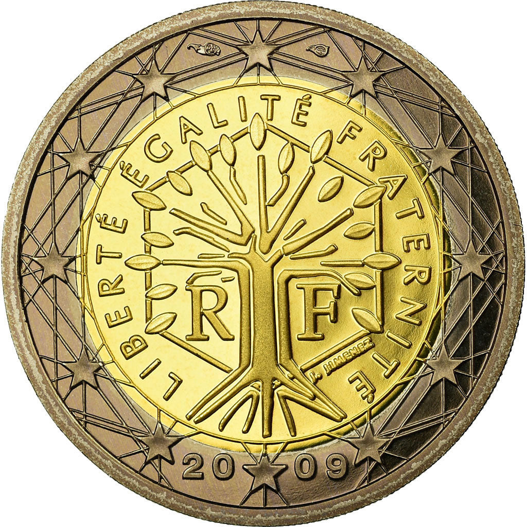 France, 2 Euro, 2009, BE, MS(65-70), Bi-Metallic, KM:1414